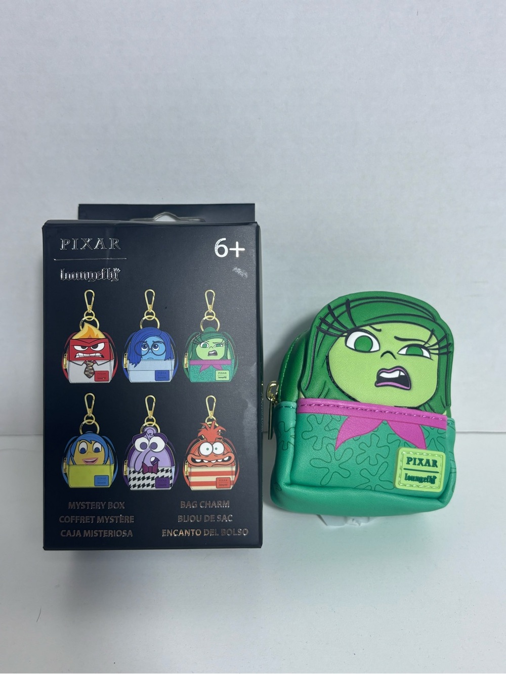 Disgust Inside out 2 Loungefly Mystery Disney Pixar Mystery Backpack Keychain